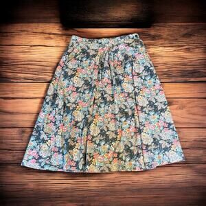 Vintage Romantic Paisley Floral Skirt 1990s Sz Md Women’s Union Made Pretty